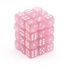 Chessex 12mm Frosted Pink/White 36ct D6 Set (LE569) Dice Chessex   