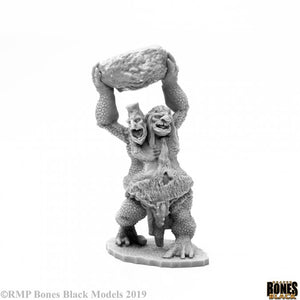 Reaper Miniatures Bones Black Two Headed Troll (44120) Miniatures Reaper Miniatures   