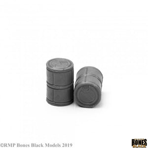 Reaper Miniatures Bones Black Sci Fi Barrels (2) (49026) Miniatures Reaper Miniatures   