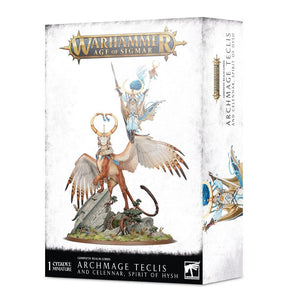 Age of Sigmar Lumineth Realm Lords: Archmage Teclis and Celennar, Spirit of Hysh Miniatures Games Workshop   