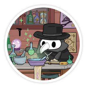 3" Plague Doctor Lab Sticker  Squishable   