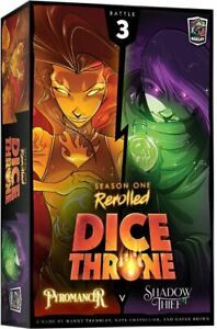 Dice Throne Season One Rerolled Pyromancer v. Shadow Thief Board Games Roxley Games   