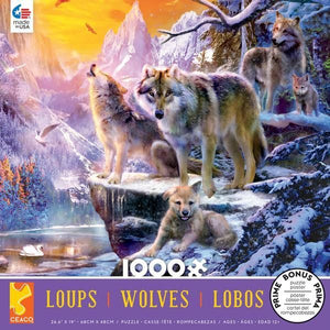 Winter Wolf Family 1000pc Puzzles Gamewright   