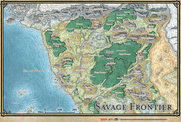 D&D 5e Savage Frontier Map  Gale Force Nine   