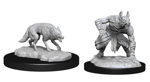 Nolzur’s Marvelous Unpainted Miniatures Jackalwere & Jackal (90244) Miniatures WizKids   