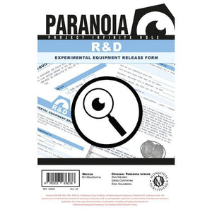 Paranoia RPG R&D Equipment Pad  Mongoose Publishing   