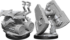 D&D Nolzur's Marvelous Unpainted Miniatures: Stone Defender & Oaken Bolter Miniatures WizKids   