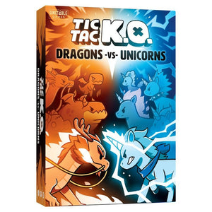 Tic Tac KO: Dragons vs Unicorns Board Games TeeTurtle   