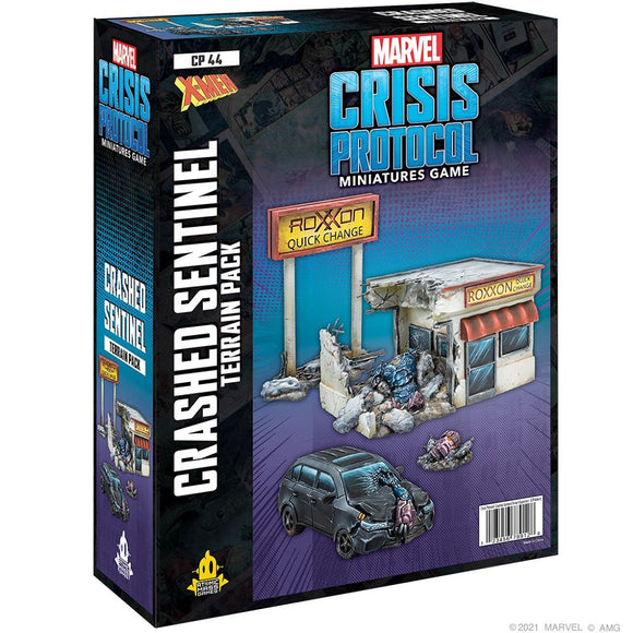 Marvel Crisis Protocol Crashed Sentinel Terrain Miniatures Atomic Mass Games   