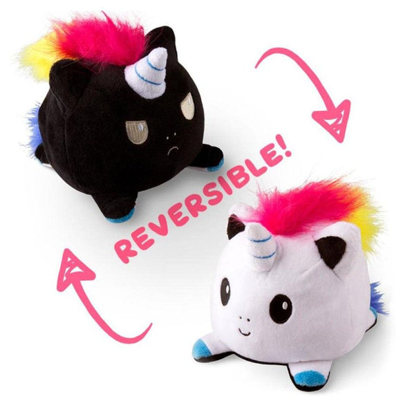 Reversible White & Black Unicorn Plush  Unstable Games   