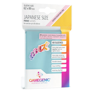 Gamegenic PRIME Japanese Sized Sleeves 60ct Clear Supplies Gamegenic   