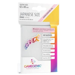 Gamegenic PRIME Japanese Sized Sleeves 60ct White Supplies Gamegenic   