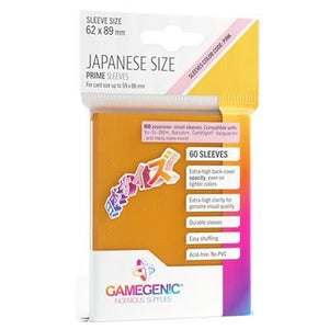 Gamegenic PRIME Japanese Sized Sleeves 60ct Orange Supplies Gamegenic   