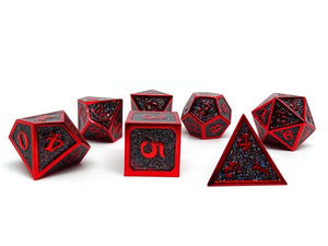 7ct Heroic Metal Black/Red  Easy Roller Dice   