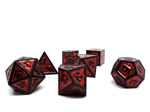 7ct Heroic Metal Red/Black  Easy Roller Dice   