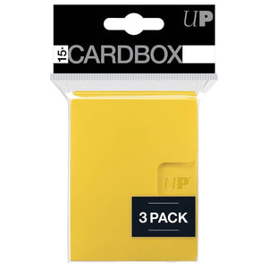 85499 3pk Yellow 15+ Card Box Supplies Ultra Pro   