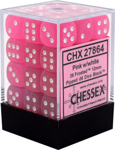 Chessex 12mm Frosted Pink 36ct D6 Set (27864) Dice Chessex   