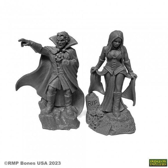 Reaper Bones Black: Vampire Bloodlords Miniatures Reaper Miniatures   
