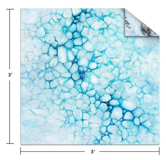 Ice/Tundra 3x3ft Game mat  Monster Fight Club   