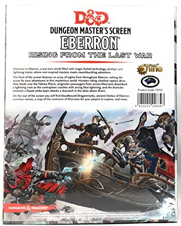 D&D 5e Dungeon Master's Screen Eberron: Rising from the Last War Role Playing Games Gale Force Nine   