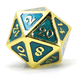 Die Hard Dice Metal Mythica Gold Aquamarine Dire D20  Other   