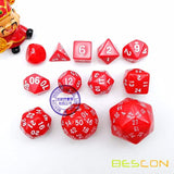 Bescon Complete 13ct Polyhedral Dice Set Red Home page Other   