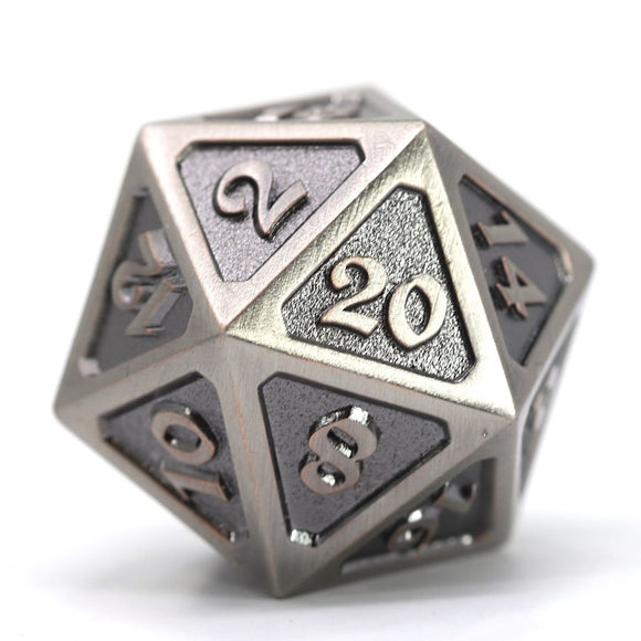 Die Hard Dice Metal Mythica Battleworn Silver Dire D20  Other   