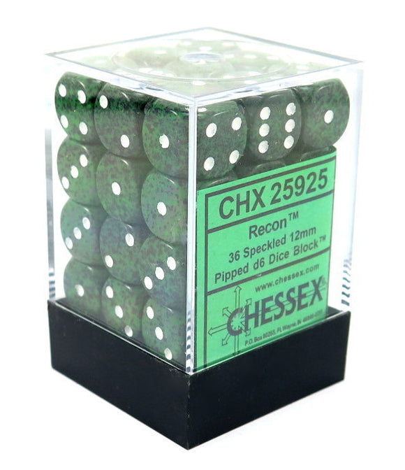 Chessex 12mm Speckled Recon 36ct D6 Set (25925) Dice Chessex   