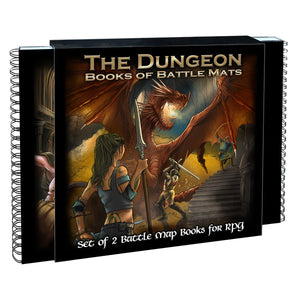 RPG Battle Mats: The Dungeon Books of Battle Mats Two Book Set RPG Maps Loke Battle Mats   