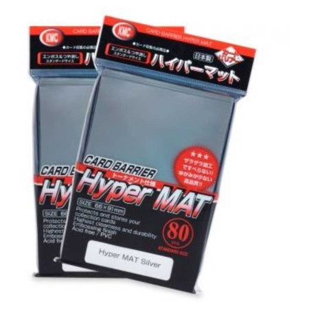 KMC Standard Card Sleeves 80ct Hyper Matte Silver Supplies KMC Sleeves   