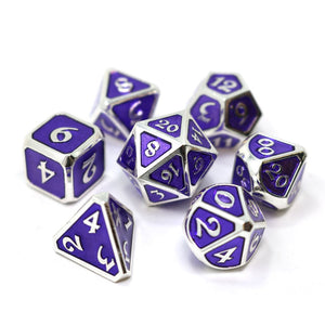 Die Hard Dice Metal Mythica Platinum Amethyst 7ct Polyhedral Set  Other   