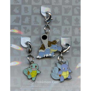 Japan Pokemon Center Exclusive Metal Charm - Squirtle, Wartortle, and Blastoise  Other   