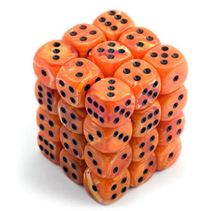 Chessex 12mm Vortex Orange/Black 36ct D6 Set (27833) Dice Chessex   