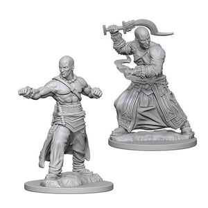 Pathfinder Deep Cuts Unpainted Miniatures: Human Male Monk Miniatures WizKids   