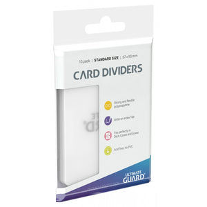 Ultimate Guard Card Dividers 10ct Clear (10089) Supplies Ultimate Guard   