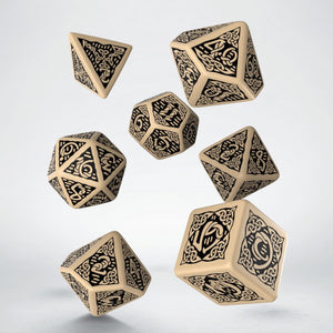 Q-Workshop Celtic 3D Revised Beige/Black 7ct Polyhedral Set Home page Q Workshop   