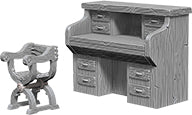 WizKids Deep Cuts Unpainted Miniatures: Desk & Chair Miniatures WizKids   