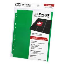 Ultimate Guard 18pkt Sideload Pages 10ct Green (10408) Home page Ultimate Guard   