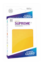 Ultimate Guard 80ct Standard Supreme UX Matte Sleeves Yellow (10565) Supplies Ultimate Guard   