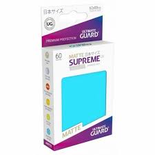 Ultimate Guard 60ct Japanese Size Supreme UX Matte Sleeves Light Blue (10596) Supplies Ultimate Guard   