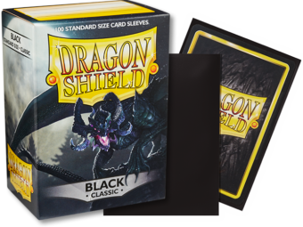 Dragon Shield Classic Black Sleeves 100ct (10002) Supplies Arcane Tinmen   