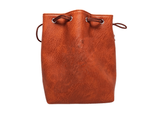 Easy Roller Brown Leather Lite Self-Standing Large Dice Bag - No Print Design  Easy Roller Dice   