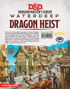 D&D 5e Dungeon Master's Screen Waterdeep: Dragon Heist Role Playing Games Gale Force Nine   