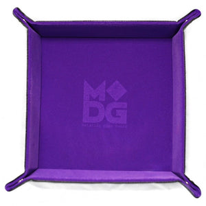 Metallic Dice Games Purple Velvet Leather Folding Dice Tray Supplies FanRoll by Metallic Dice Games   