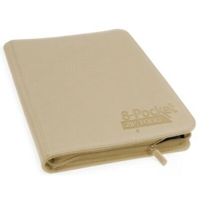 Ultimate Guard 8pkt Zipfolio XenoSkin Binder Sand (10437) Supplies Ultimate Guard   