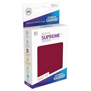 Ultimate Guard 80ct Standard Supreme UX Matte Sleeves Bordeaux (10608) Supplies Ultimate Guard   