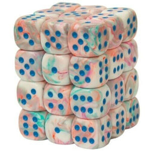 Chessex 12mm Festive Pop Art/Blue 36ct D6 Set (27944) Dice Chessex   