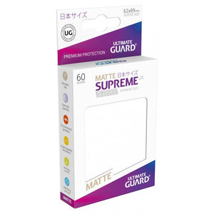 Ultimate Guard 60ct Japanese Size Supreme UX Matte Sleeves White (10589) Supplies Ultimate Guard   