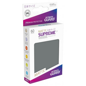 Ultimate Guard 60ct Japanese Size Supreme UX Matte Sleeves Dark Grey (10588) Supplies Ultimate Guard   