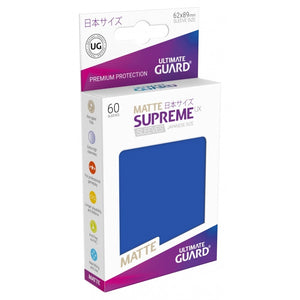 Ultimate Guard 60ct Japanese Size Supreme UX Matte Sleeves Blue (10598) Supplies Ultimate Guard   